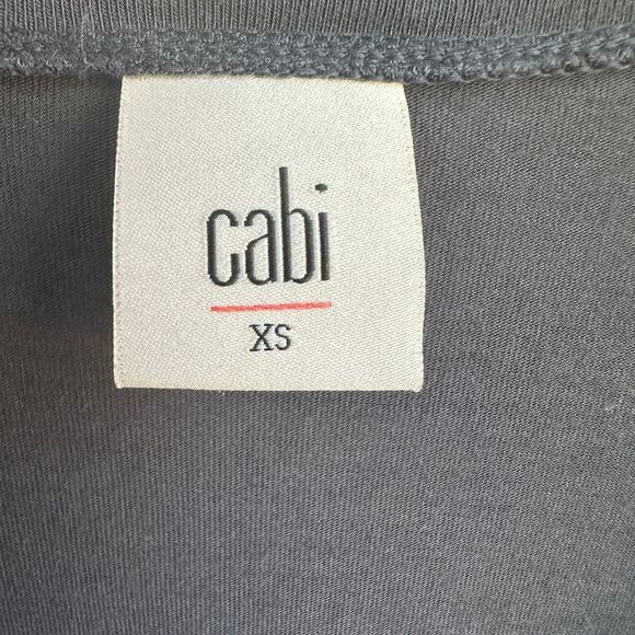 CABI Tee Shirt Soft Stretch 5190 Tempt V-Neck Charcoal XS Dolman Sleeves NWOT - Picture 4 of 7